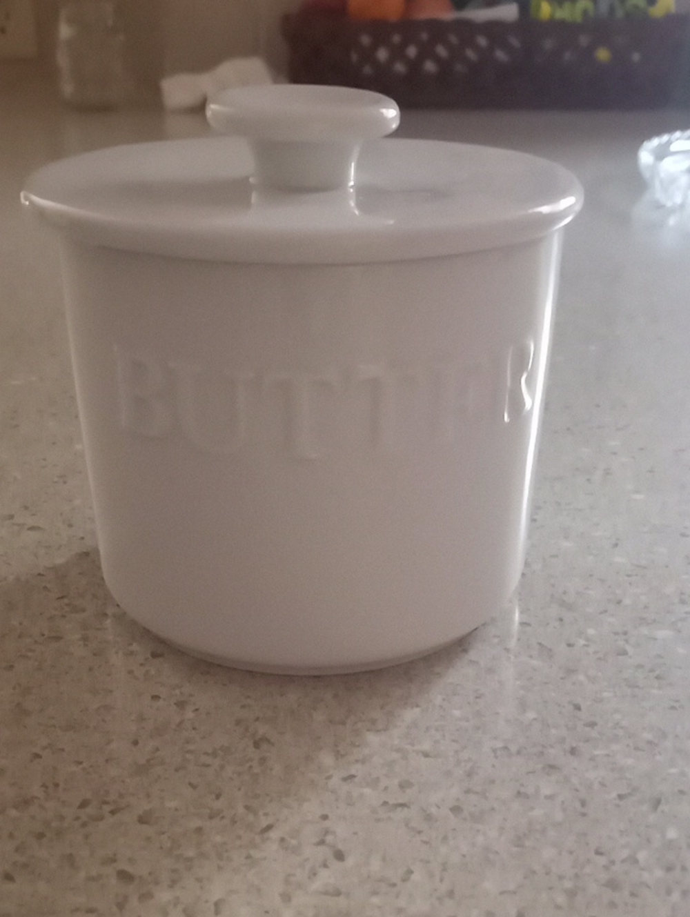 Fitz And Floyd White Porcelain Butter Bell